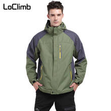 LoClimb 3 In 1 Brand Men's Windproof Waterproof Hiking Jackets Men Outdoor Sports Coats Camping Trekking Ski Windbreaker,AM145 2024 - buy cheap