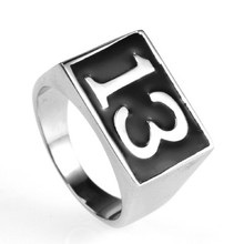 Мужское серебристое кольцо на удачу в стиле панк из нержавеющей стали 316L 2024 - купить недорого