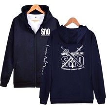 Sword Art Online SAO anime fashion sports zipper men women hoodies jacket coat casual zip up long sleeve hooded sweatshirts tops 2024 - buy cheap