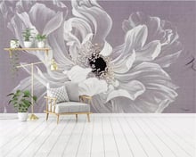 Beibehang Large HD 3d wallpaper hand-painted flower oil painting simple modern TV background wall decorative painting wallpaper 2024 - buy cheap