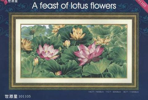 Gold Collection Beautiful Counted Cross Stitch Kit A Feast Of Lotus Flowers Flower Pond Dome Buy Cheap In An Online Store With Delivery Price Comparison Specifications Photos And Customer Reviews