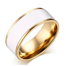 Monla Wholesale Wedding Rings Stainless Steel Men And Women Oil Drip Wedding Rings Stainless Steel Enamel Ring Jewelry 2024 - buy cheap