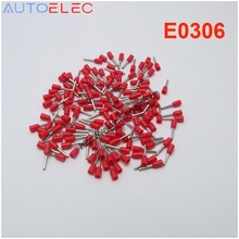 100PCS AWG#24 E0306 Ferrule Terminal Cord End Terminal Set Copper Wire Copper Insulated Crimp Connector Cord Pin End Terminal 2024 - buy cheap