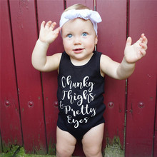 Black Letter Newborn Baby Clothing For Infant Bodies Baby Cute Baby Girls Boys Bodysuits Summer Body Suits For 0-24M Jumpsuit 2024 - buy cheap