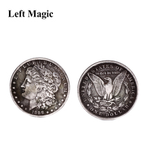 1 Uds acero Dólar Morgan (3,8 cm de diámetro) trucos de magia puede ser absorbido accesorios accesorio utilizado en/desapareciendo moneda Magie B1001 2024 - compra barato