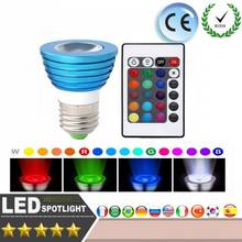 LED Bulb RGB 9W RGB LED Bulb lighting AC85-265V/220V E27 B22 GU10 E14 MR16 12V Color Changeable LED Lamp with IR remote control 2024 - buy cheap