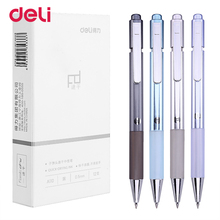 Deli 4pcs press gel pen black refill office pen student writing pen exam writing simple fashion cute school stationery supplies 2024 - buy cheap