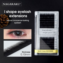 NAGARAKU Straight 12rows/case Premium Faux mink False Eyelash, Straight individual Baby eyelashes,I curl lashes,Makeup Tools 2024 - buy cheap