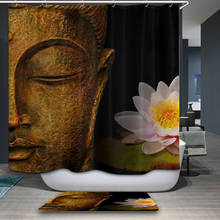 Buddha Shower Curtains Waterproof polyester Fabric Bathroom Curtain With Hooks Custom Shower Curtain For Home Decor 2024 - buy cheap