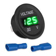 Blue Led Display Waterproof Motorcycle Voltmeter Gauge Voltage Meter Led Digital Voltmeter Marine Dc12v-24v For Motorcycle Car 2024 - buy cheap