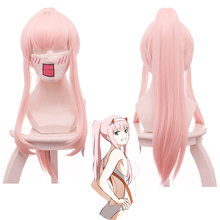 DARLING in the FRANXX 02 Zero Two Long Ponytail Wig Cosplay Costume CODE 002 Women Heat Resistant Synthetic Hair Pink Wigs 2024 - buy cheap