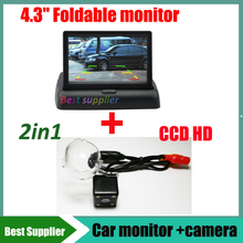 2in1 Car monitor TFT 4.3'' HD + CCD HD Car rear view backup camera for Suzuki Alto Grand Vitara SX4 Hatchback parking camera 2024 - buy cheap