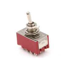1 peça interruptor de alavanca de alta qualidade 6a/125vac 2a/250vac 12 pinos 4pdt on/on 2 posição