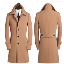 Abrigo de lana informal para hombre, chaqueta ajustada de invierno de alta calidad, con un solo pecho, de talla grande S-7XL8XL9XL10XL 2024 - compra barato