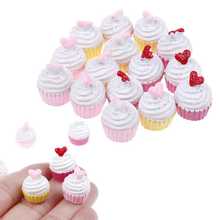 5pcs Hot Sale Mini Play Food Heart Love Cake Donuts Candy Dolls Miniature Pretend Toy For Dolls 2024 - buy cheap