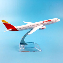 Plane Model Airplane Model Spain Iberia Airlines A330 Aircraft Model Diecast Metal Airplanes Model 16cm 1:400 Plane Toy Gift 2024 - buy cheap