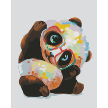 Pintura digital panda animais adoráveis 40x50cm, faça você mesmo por números, arte para parede, tela de pintura, presente exclusivo, decoração da casa 2024 - compre barato