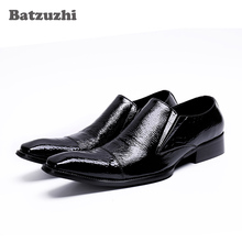 Luxury Italian Style Men Dress Shoes Black Genuine Leather Shoes Men Formal Business Leather Shoes Zapatos Hombre, US12 EU46 2024 - buy cheap