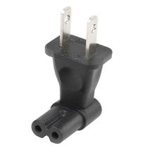 Nema 1-15p para iec320 c7 plugue de conversão, eua adaptador de conversão de energia, eua 2 pinos macho para iec 320 c7 ângulo direito adaptador ac 2024 - compre barato