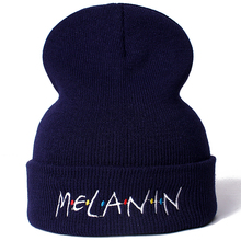 SANDMAN Letter Melanin Casual Beanies For Men Women Fashion Knitted Winter Hat Hip-hop Skullies Hat Dropshipping 2024 - buy cheap