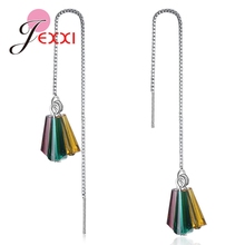 925 Sterling Silver Tessel Casual Jewelry Earring Top Quality Birthday Anniversary Gifts Colorful Crystal Fast Shipping 2024 - buy cheap