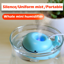 Mini umidificador de ar ultrassônico usb, purificador de ar em forma de baleia portátil para casa, escritório 2024 - compre barato