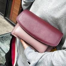 Bolso Vintage de piel auténtica para mujer, bolsa de mano de lujo, de diseñador, a la moda 2024 - compra barato