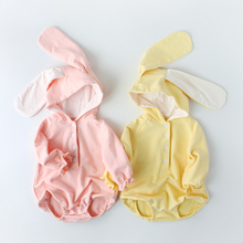 lovely Autumn Winner Toddler Infant Baby Girls Boys Cartoon Rabbit Ear Hooded Romper Jumpsuit Outfits cute clothing 2024 - buy cheap