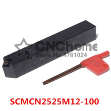 Herramientas de corte de torno de Metal, máquina de torneado CNC, soporte de herramienta de torneado externo tipo S SCMCN, SCMCN2525M12-100, 25x25x150MM 2024 - compra barato