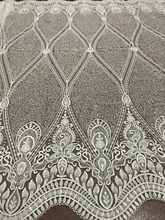 Nice design wholesale beaded net lace fabric (5yards/lot) french embroidery tulle lace fabric CiCi-53122 for party dress 2024 - buy cheap