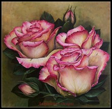 Needlework for embroidery DIY French DMC High Quality - Counted Cross Stitch Kits 14 ct Oil painting - Delicate Roses 2024 - buy cheap