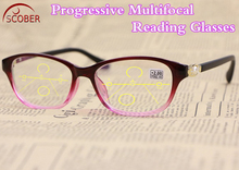 Progressive Reading Glasses Vintage Classic Purple Diamond Pearl Decoration Women Frame Spectacles +1 +1.5 +2 +2.5 +3 +3.5 +4.0 2024 - buy cheap