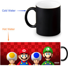 Tazas de Super Mario Heat, tazas mágicas de cerámica de 12 OZ/350ml con cambio de Color, Envío Gratis 2024 - compra barato