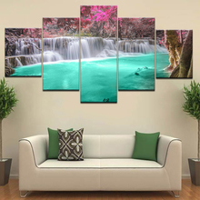 Pintura en lienzo de animación popular para decoración del hogar, Póster Artístico de pared con cascada, arte en lienzo para sala de estar 2024 - compra barato