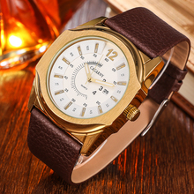 Designer Gold Watch Men Leather Strap Casual Men's Quartz Watches Man Waterproof Date Military Relogio Masculino Cagarny XFCS 2024 - buy cheap