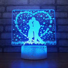 Оптовая продажа, креативные подарочные настольные лампы для гостиной, пользовательский Электрический прикроватный 3d маленький Ночной светильник с сенсорным управлением 2024 - купить недорого