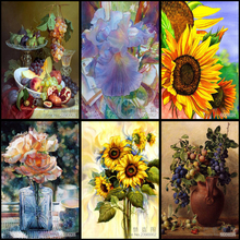 5D DIY Diamond Painting Flower Diamond Embroidery Cross Stitch Home Decoration Sunflower Vase Needlework Full Diamond Mosaic 2024 - buy cheap