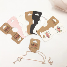 100pcs Kraft Paper New Fashion Necklace Tag 9x3.5cm Flamingo/Flower Lovely Jewelry display Hang Labels Card 2024 - buy cheap