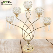 2Pcs/Lot Candle Holder Table Crystal Candlestick Geometric 5-heads Romantic Candle Holders for Wedding/Dinner Decoration GZT093 2024 - buy cheap