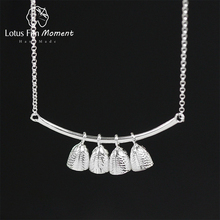 Lotus Fun Moment реального 925 пробы серебро Природный ручной работы Модные украшения этническая Винтаж рыбы ожерелье с колокольчиками для Для женщин 2024 - купить недорого