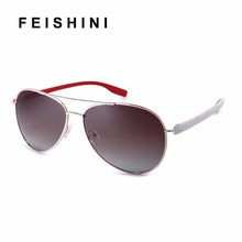 Женские солнцезащитные очки FEISHINI, белые солнцезащитные очки с защитой от УФ-лучей, поляризационные солнцезащитные очки для вождения автомобиля, фирменный дизайн 2024 - купить недорого