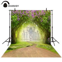 Allenjoy фон для фотосъемки замок в лесу Страна Чудес Сказочный весенний фон для фотосъемки Декор 2024 - купить недорого