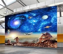 custom size wallpaper 3d photo wallpaper living room mural astronaut galaxy 3d painting sofa TV background wallpaper for wall 3d 2024 - buy cheap
