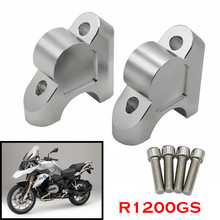 32mr1200gs lc (2013-2017) m cnc usinagem guiador risers barra braçadeira estender adaptador com parafusos para bmw r1200gs lc adv 2014-2017 2024 - compre barato