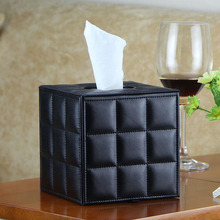 1pc PU Tissue Paper Organizer Box Napkin Holder Storage Box European napkin tissue box Porta rotolo in pelle H99F 2024 - buy cheap