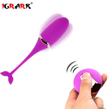 IGRARK Wireless Remote Control Vibrating Silicone Bullet Egg Vibrators USB Rechargeable Massage Ball Adult Sex Toys 2024 - buy cheap