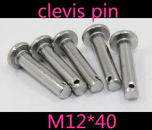 4pcs/lot M12*40 12mm  M12 304 stainless steel Clevis Pin,Flat head cylindrical pin with hole 2024 - buy cheap