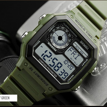 Men Compass Sports Watches Countdown Digital LED Pedometer Calories Waterproof Watch Women Male Clocks reloj hombre 2018 SKMEI 2024 - buy cheap