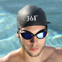 361 Unisex Swimming Cap for Pool White Black Silicone Swim Caps Waterproof Ear Protection Professional Swimming Accessories 2024 - buy cheap