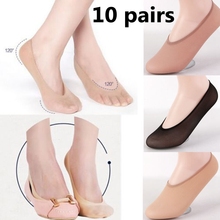 10 Pairs Invisible Liner Socks Women No Show Peds Low Cut Antiskid Bottom Bow Socks 2024 - buy cheap